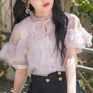 ROJITA - Ruffled Floral Print Blouse